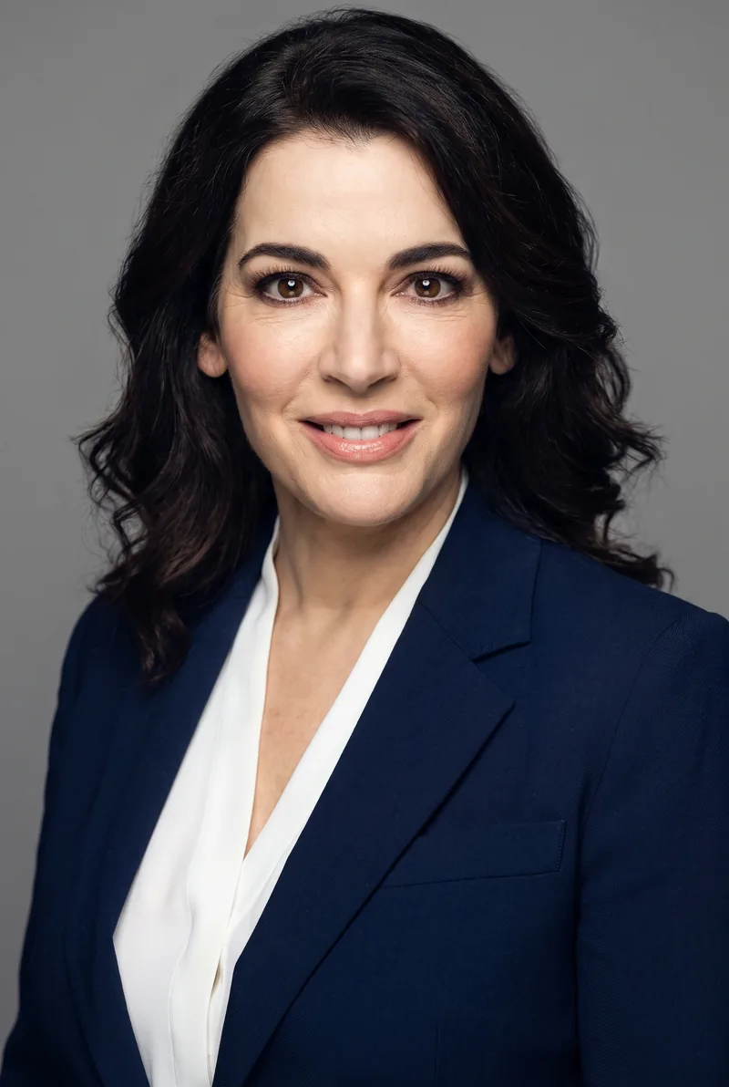 AI-generated portrait of Nigella Lawson, keynote speaker