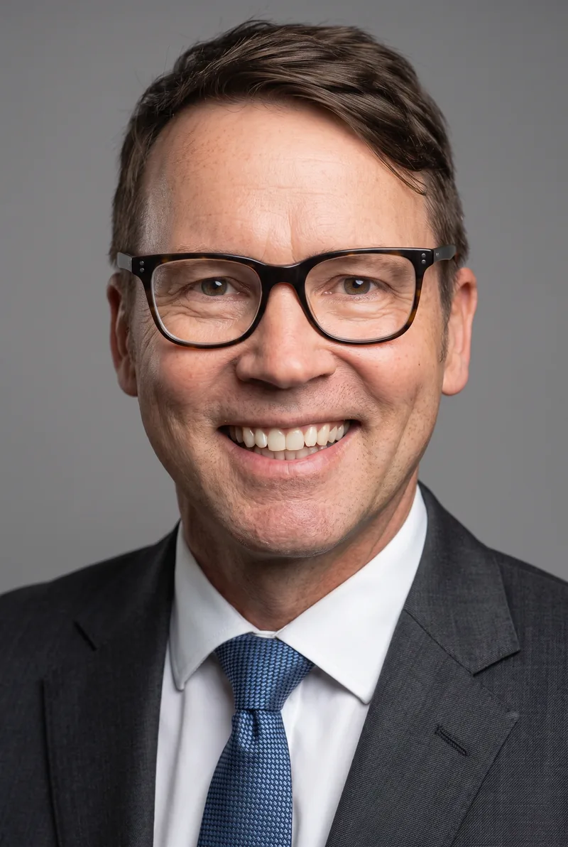 AI-generated portrait of Nils Vesk, keynote speaker