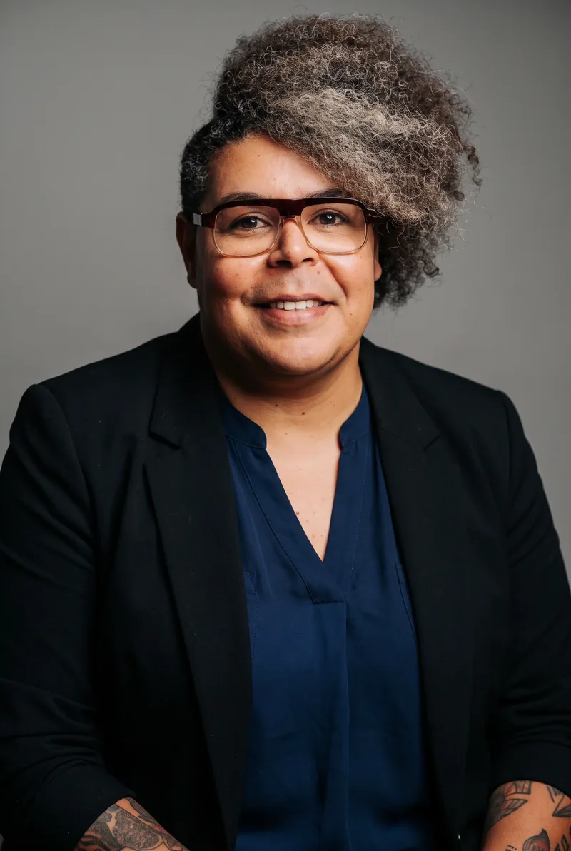 AI-generated portrait of Nornie Bero, keynote speaker