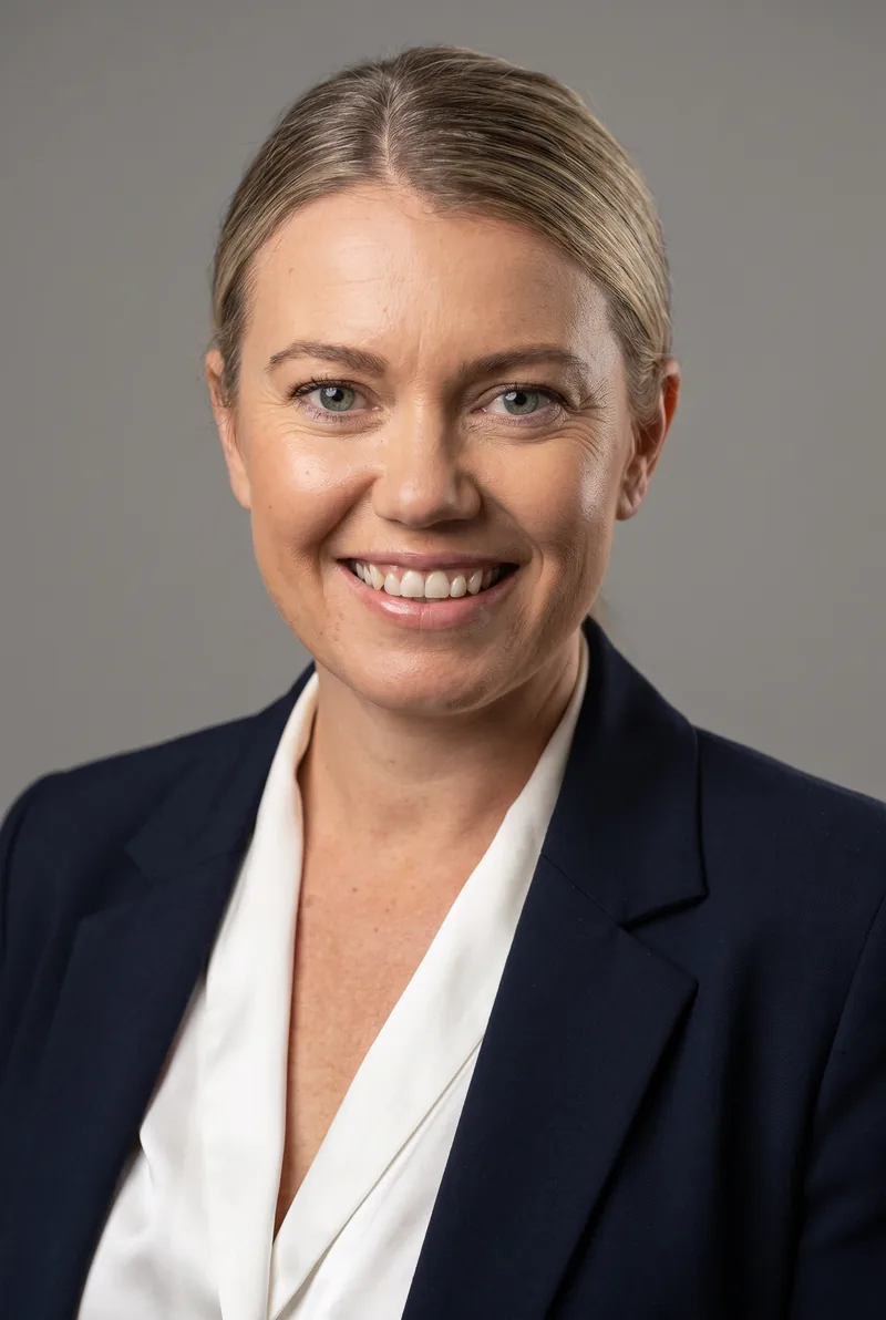AI-generated portrait of Olivia Carr, keynote speaker