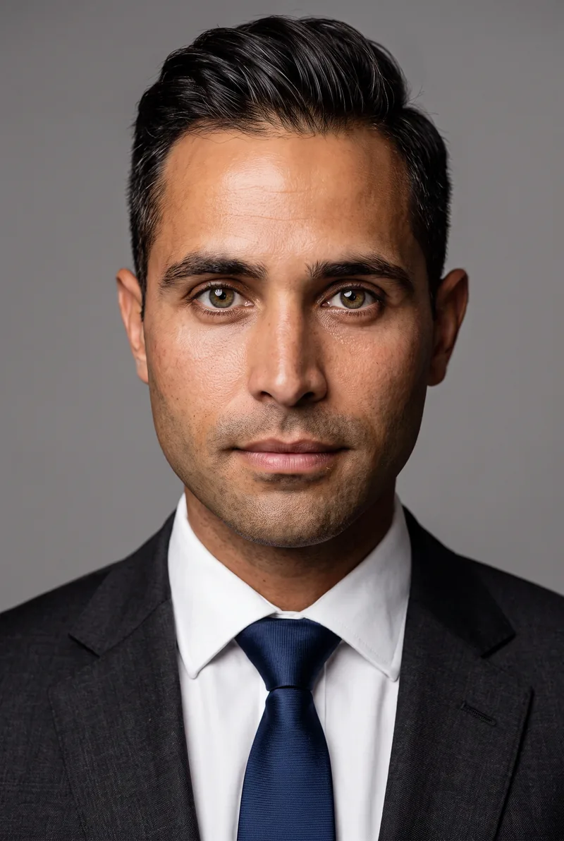 AI-generated portrait of Omar de Silva, keynote speaker