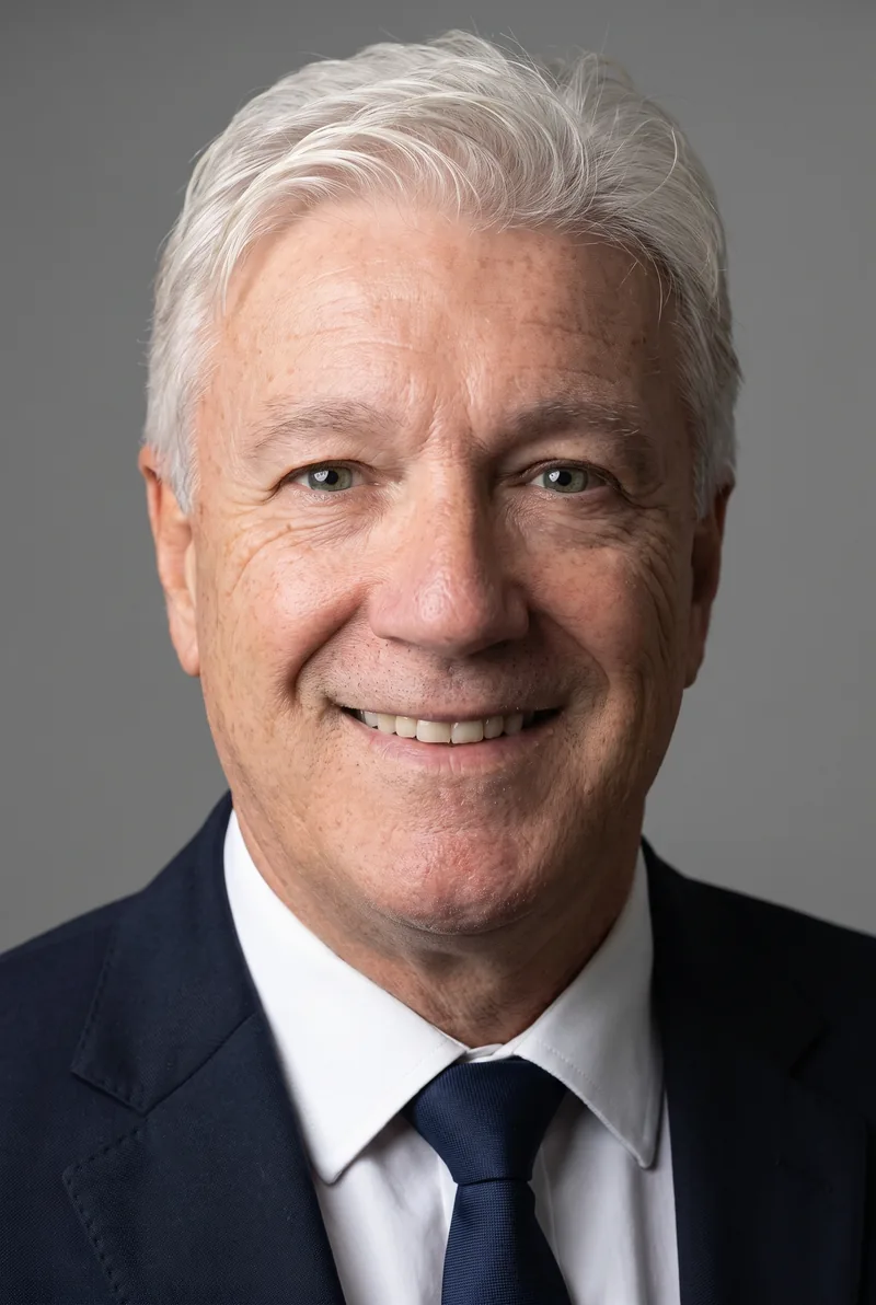 AI-generated portrait of Paul Kelly, keynote speaker