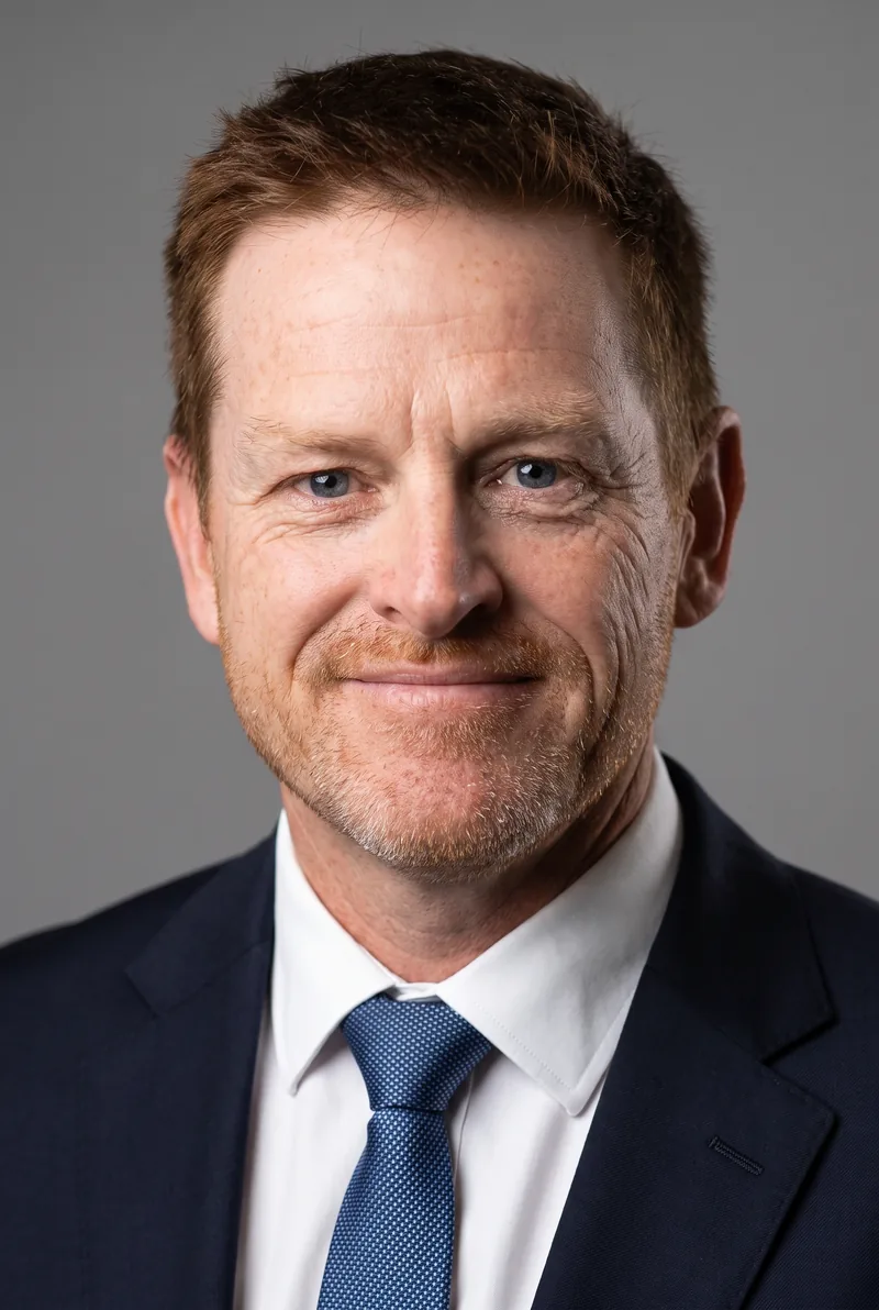 AI-generated portrait of Peter Baines OAM, keynote speaker