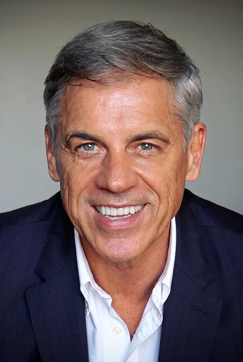 AI-generated portrait of Peter Mochrie, keynote speaker