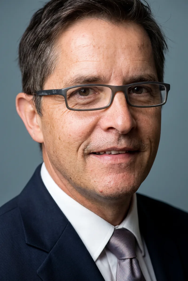 AI-generated portrait of Peter Williams, keynote speaker