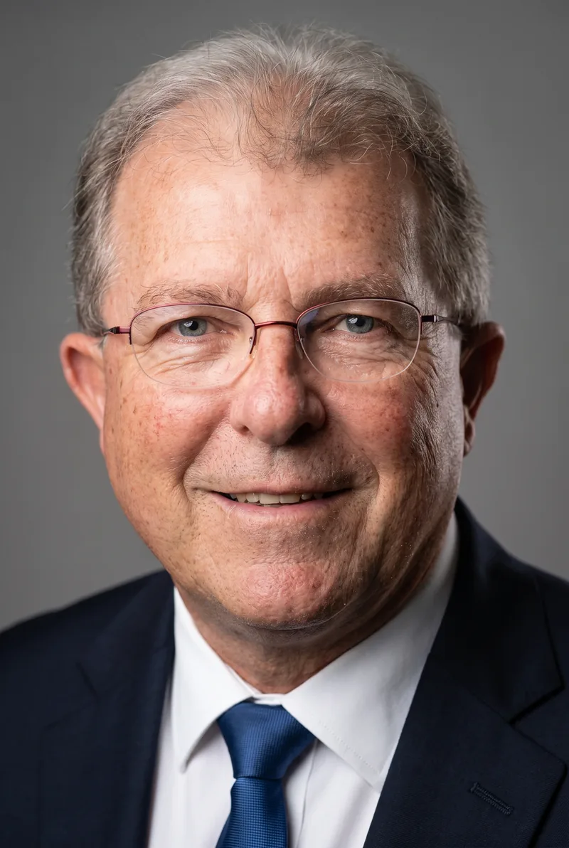 AI-generated portrait of Professor Warwick McKibbin, keynote speaker