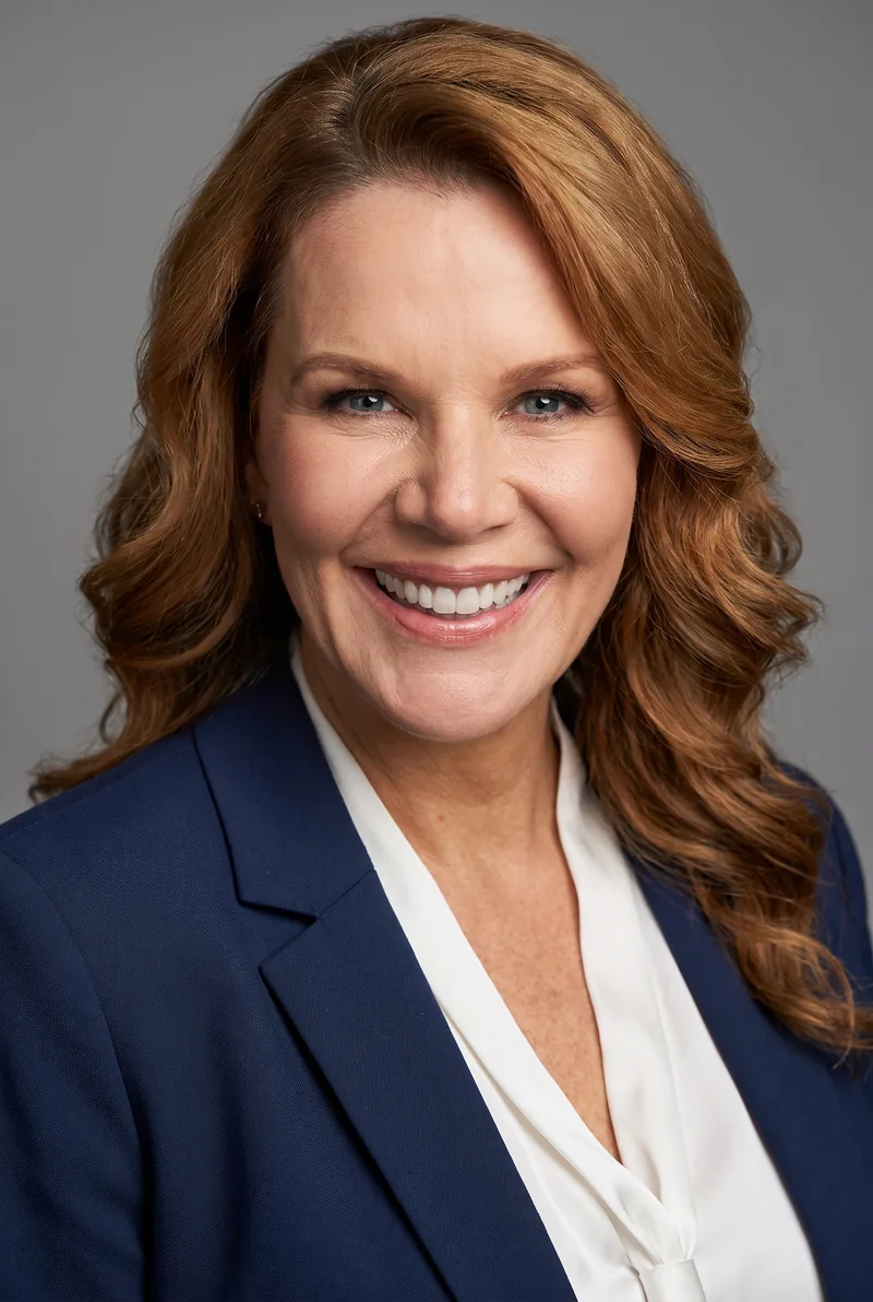 AI-generated portrait of Rhonda Burchmore OAM, keynote speaker