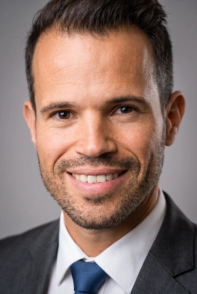 AI-generated portrait of Richard Baker, keynote speaker