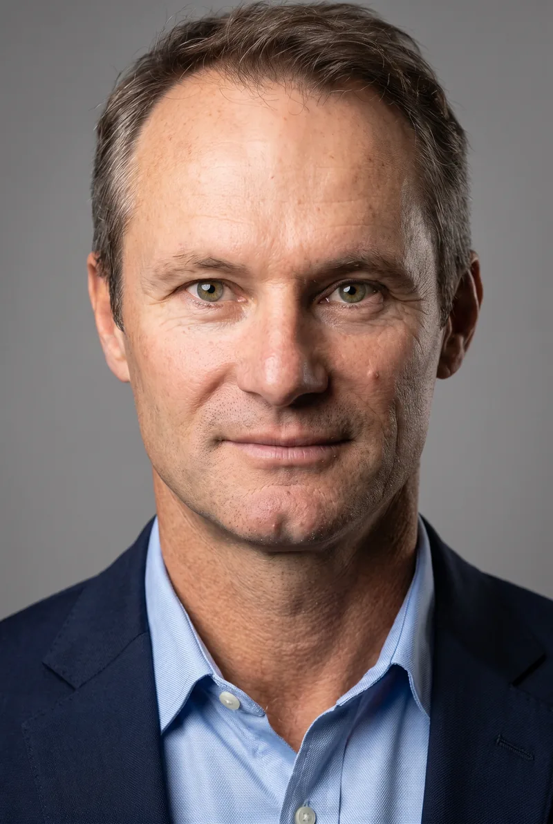 AI-generated portrait of Rob Hamill, keynote speaker