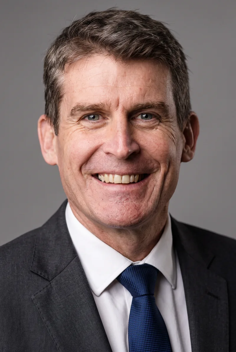 AI-generated portrait of Robert Tighe, keynote speaker