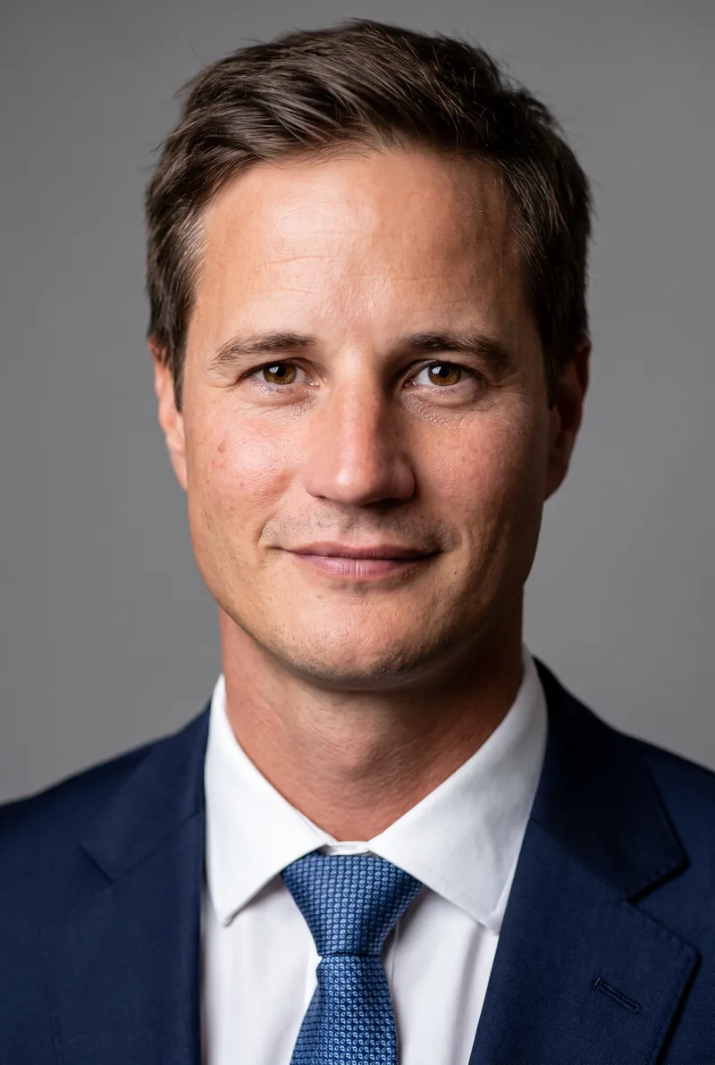 AI-generated portrait of Ross Wallman, keynote speaker