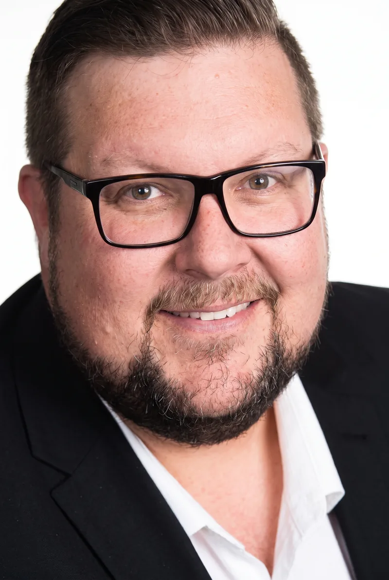 AI-generated portrait of Sam Ikin, keynote speaker