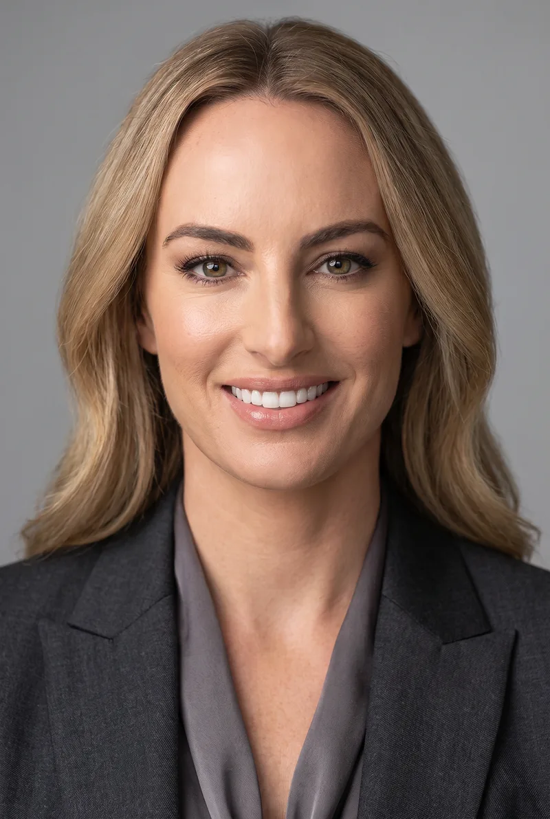 AI-generated portrait of Samantha Wills, keynote speaker
