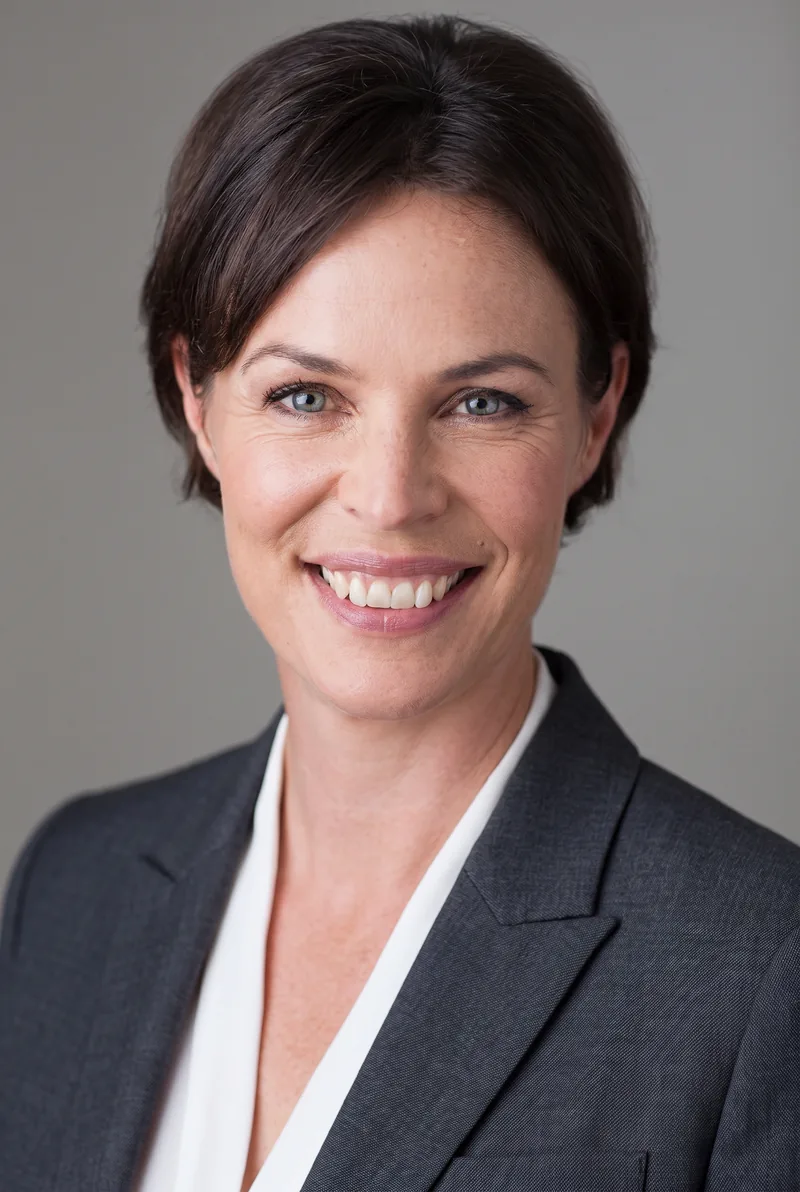 AI-generated portrait of Sarah McKay, keynote speaker