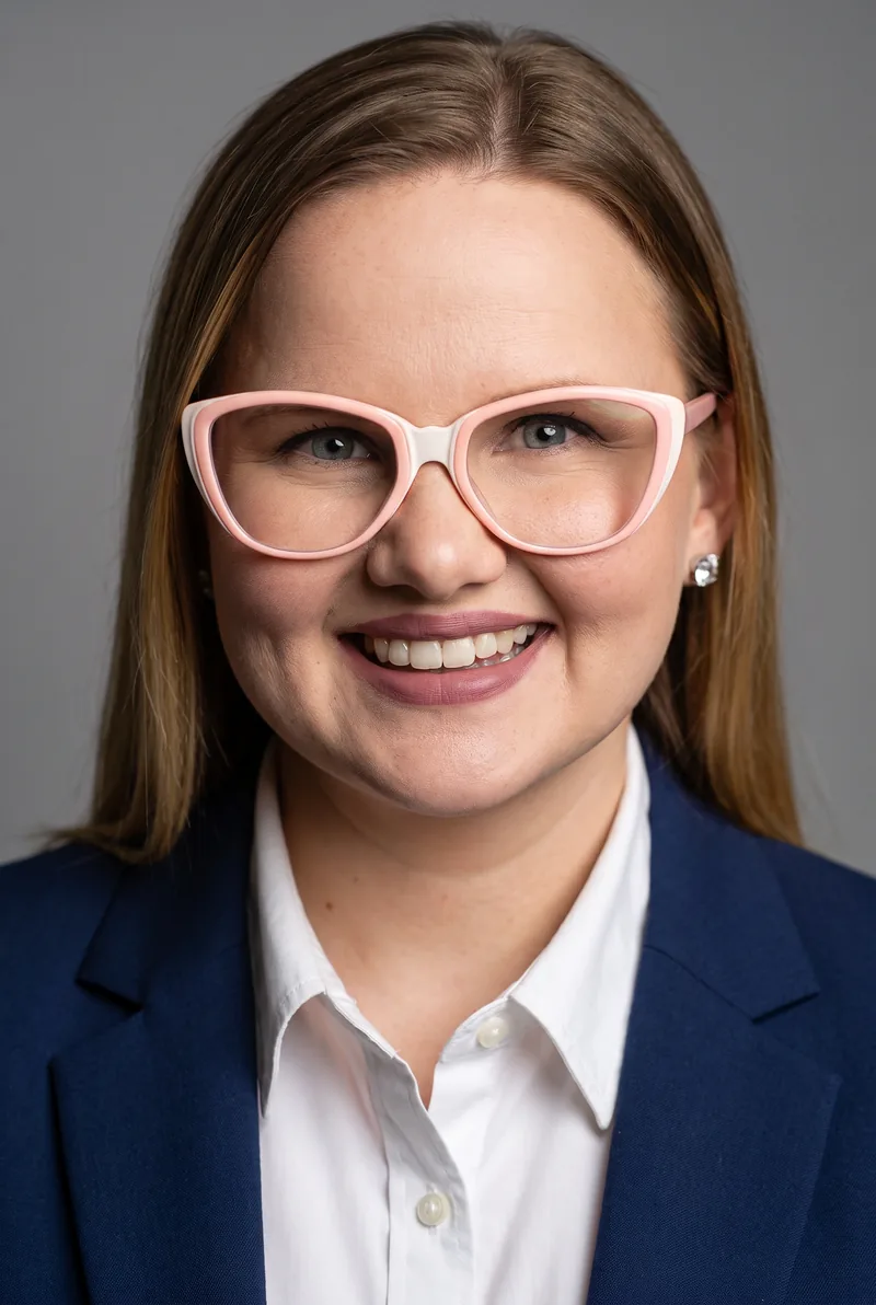 AI-generated portrait of Sarah Moran, keynote speaker