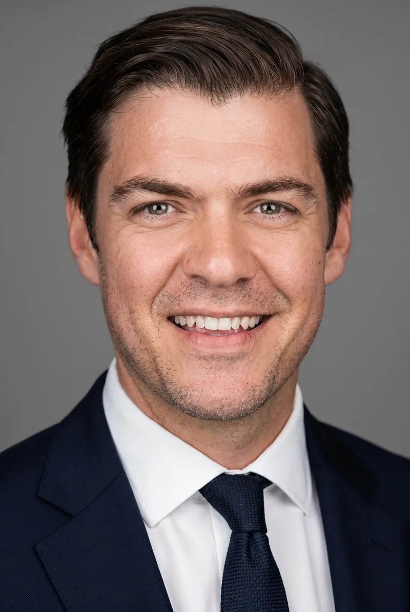 AI-generated portrait of Scott Bales, keynote speaker