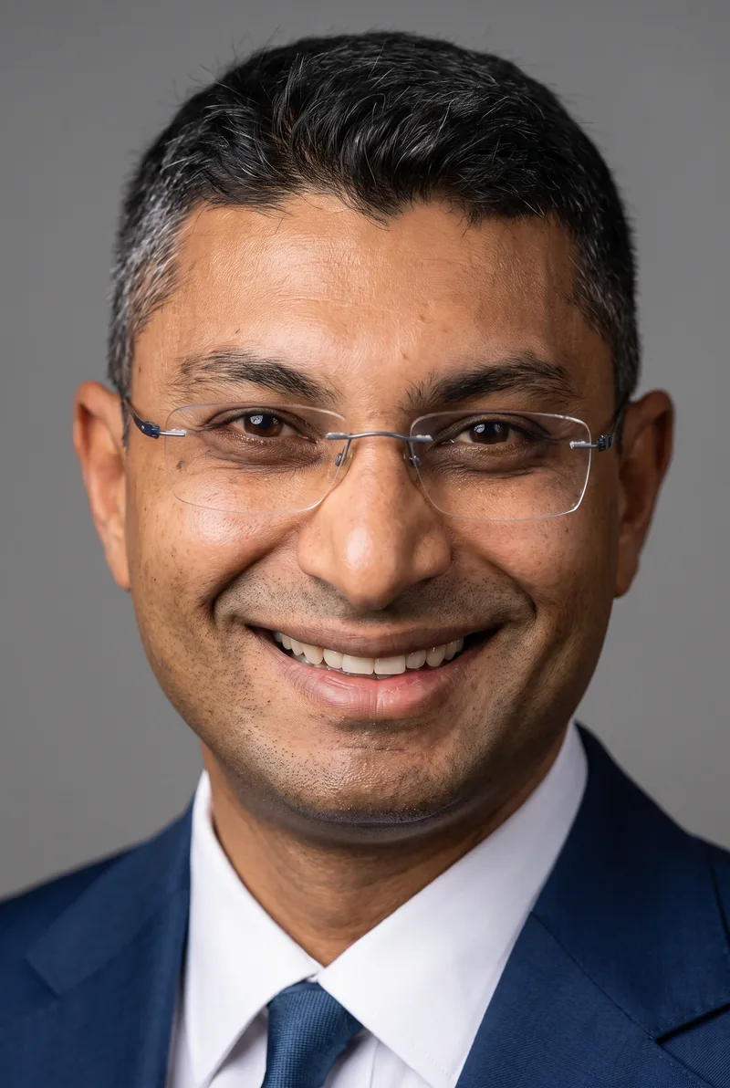 AI-generated portrait of Shamubeel Eaqub, keynote speaker