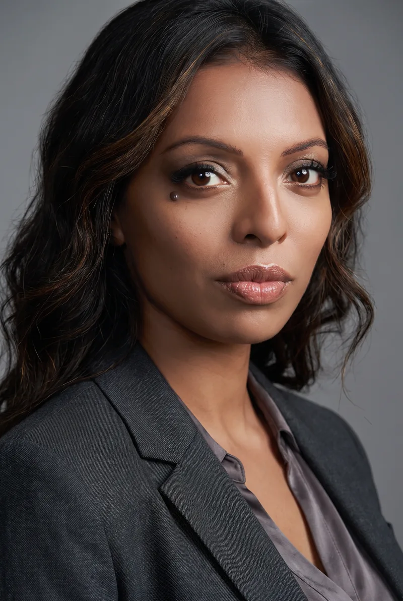 AI-generated portrait of Sheila Vijeyarasa, keynote speaker