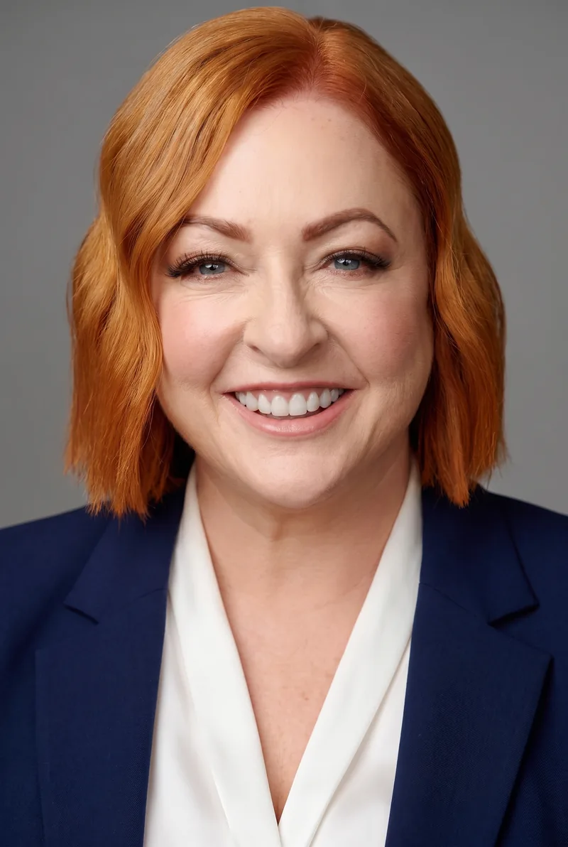 AI-generated portrait of Shelly Horton, keynote speaker