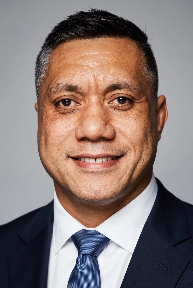 AI-generated portrait of Sione Faumuina, keynote speaker