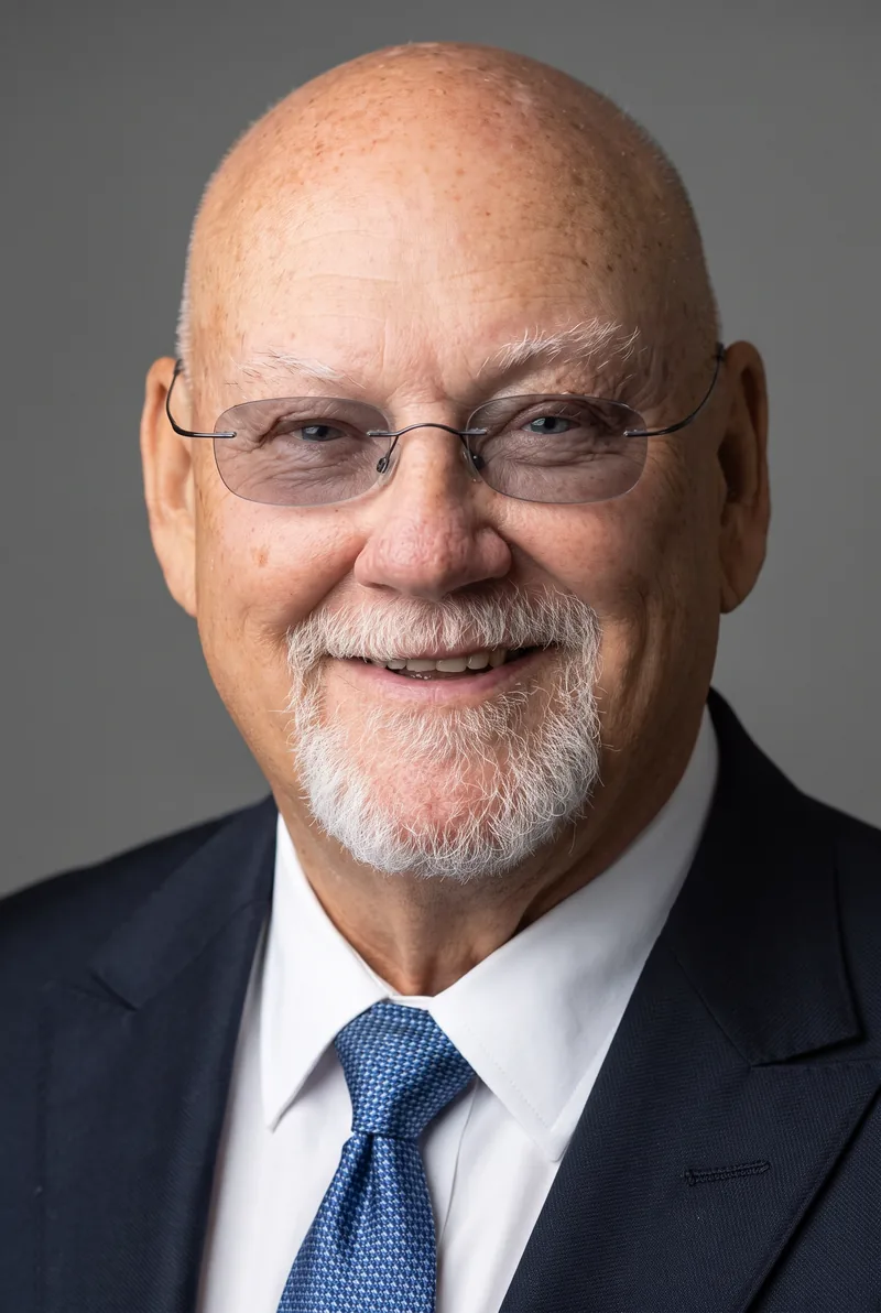 AI-generated portrait of Sir Ray Avery, keynote speaker