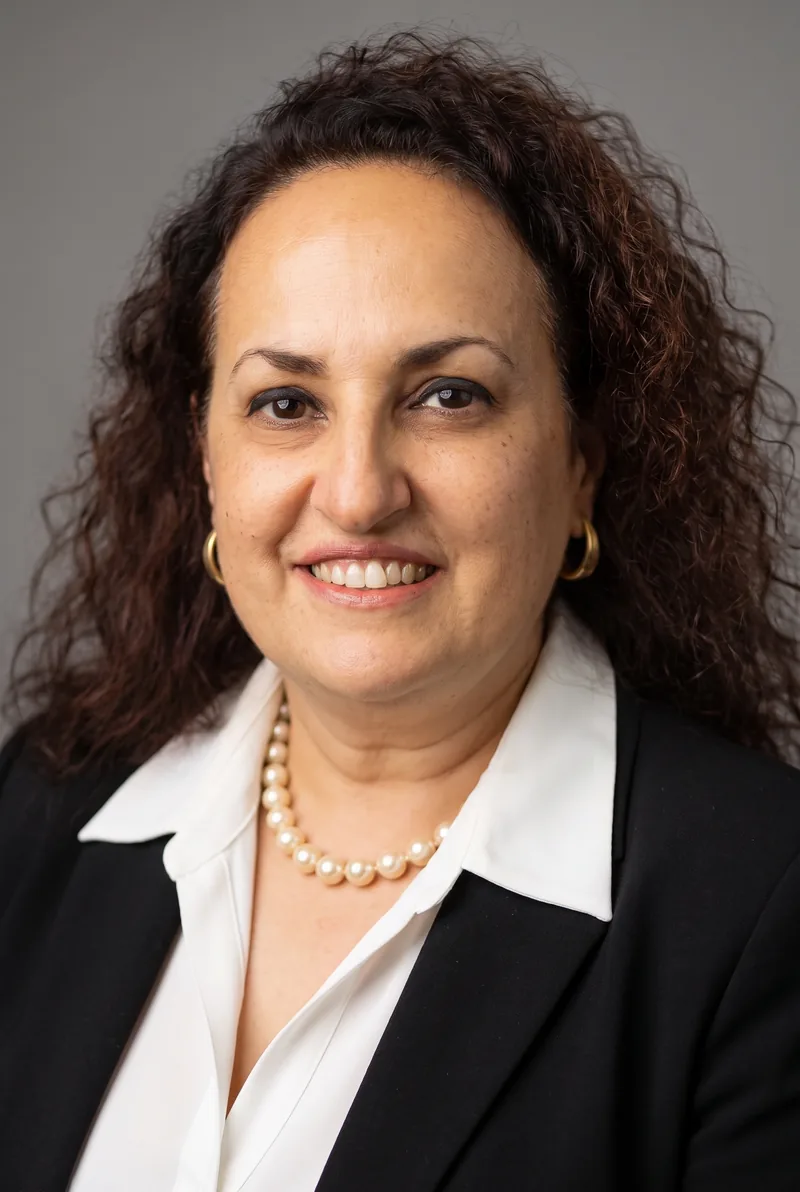 AI-generated portrait of Sonia Di Mezza, keynote speaker