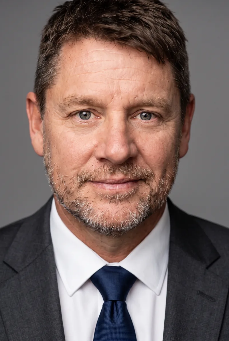 AI-generated portrait of Stephen Yarwood, keynote speaker