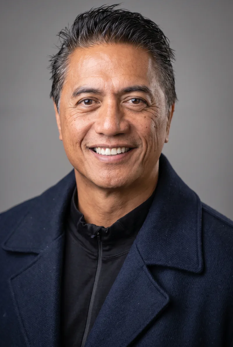AI-generated portrait of Tawera Nikau, keynote speaker