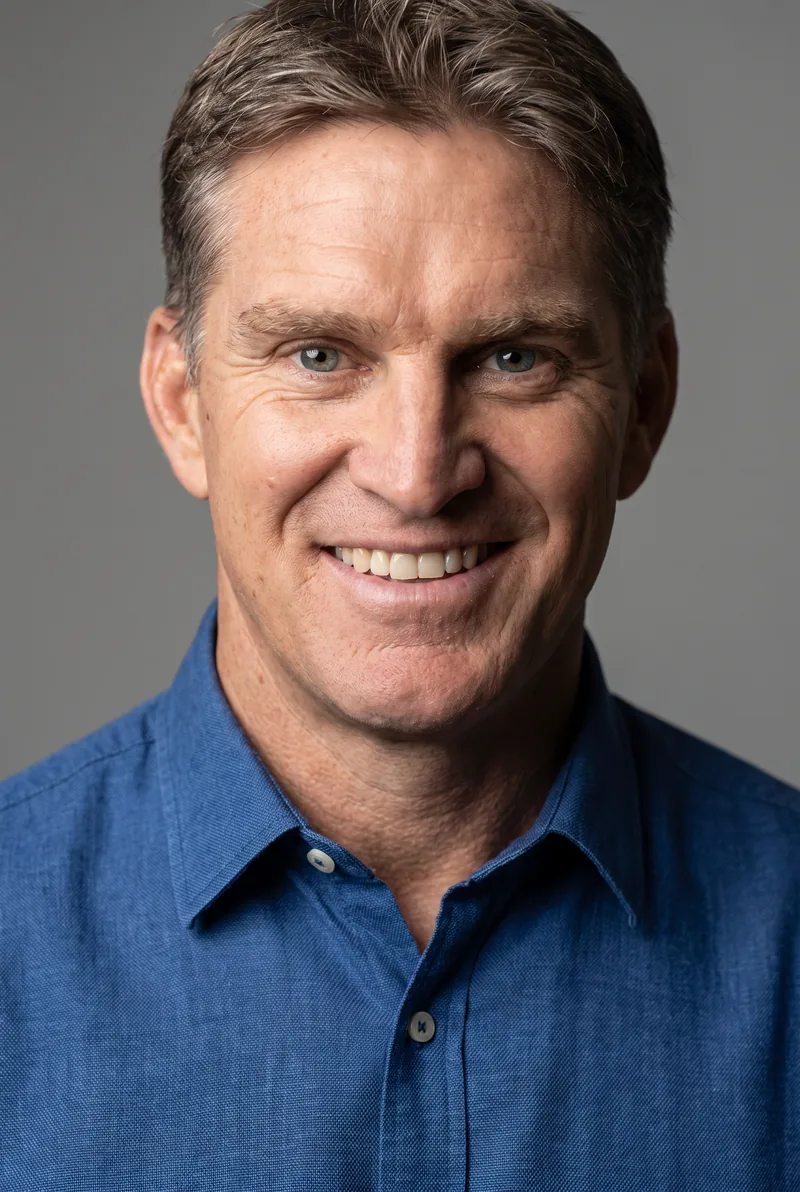 AI-generated portrait of Tim Horan AM, keynote speaker