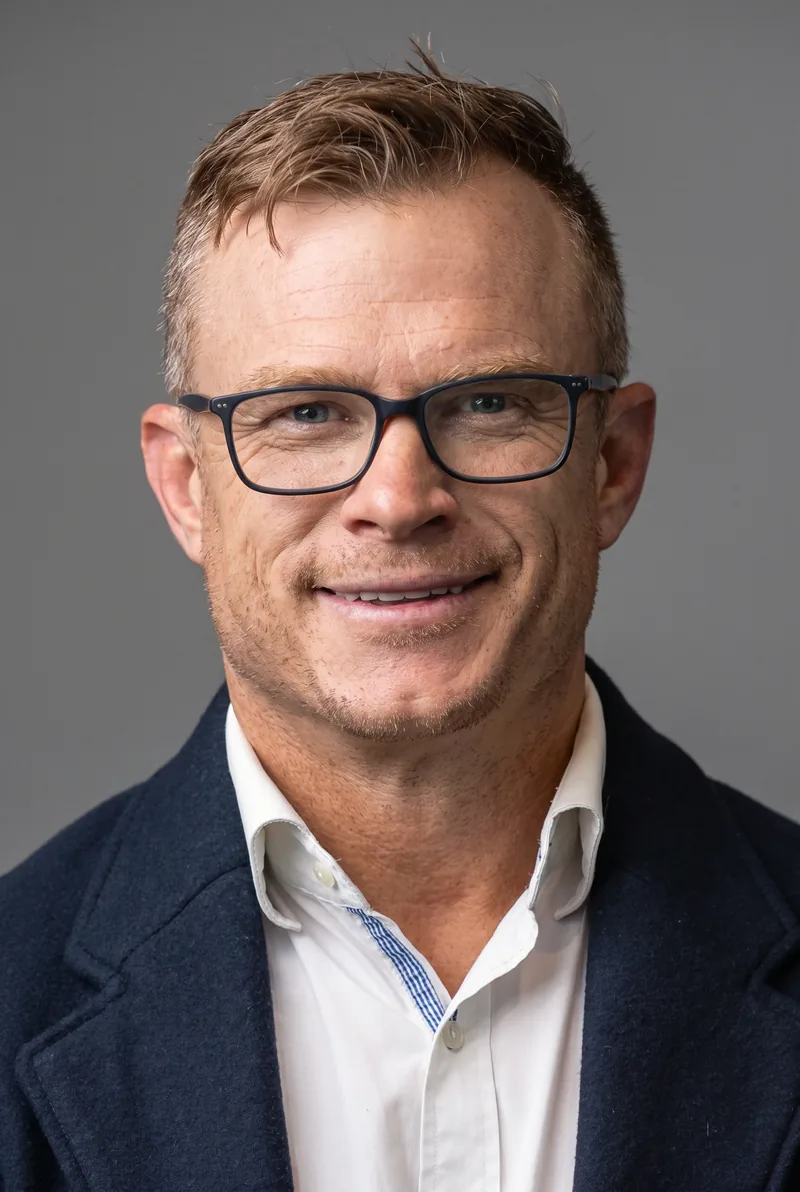 AI-generated portrait of Tim Walsh, keynote speaker
