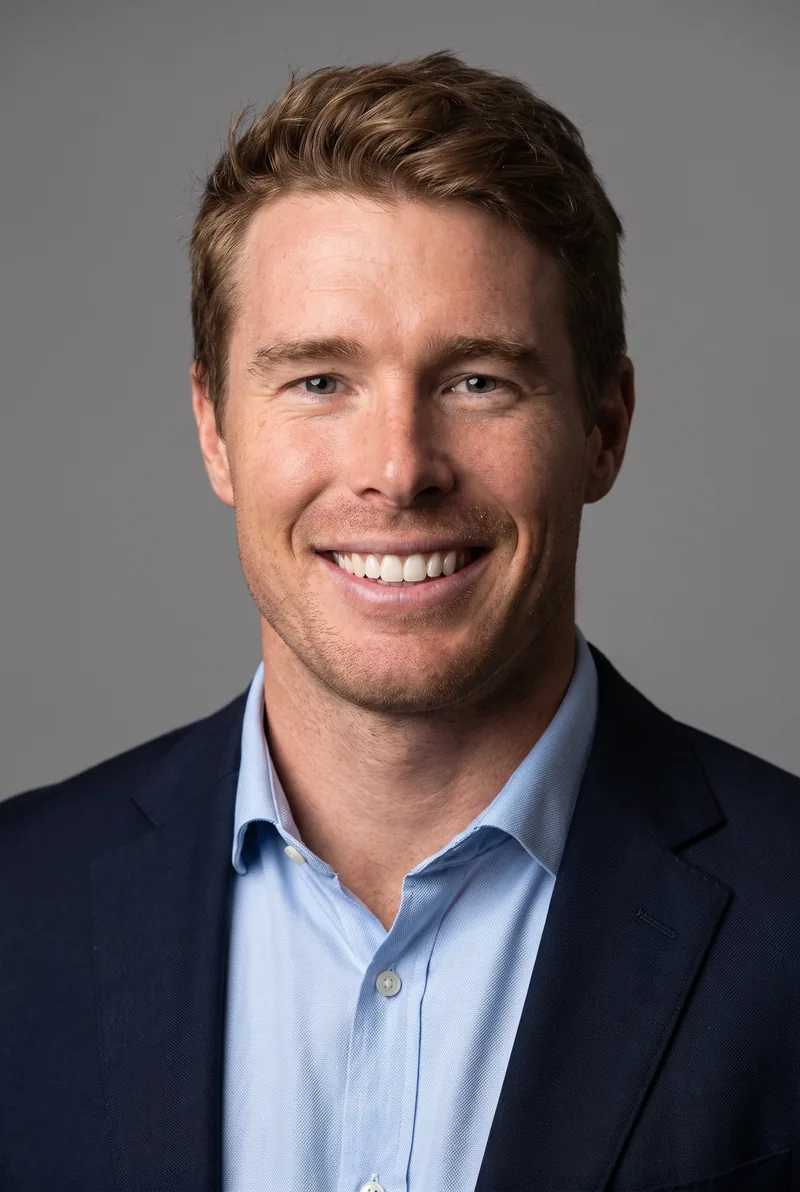 AI-generated portrait of Tom Slingsby, keynote speaker