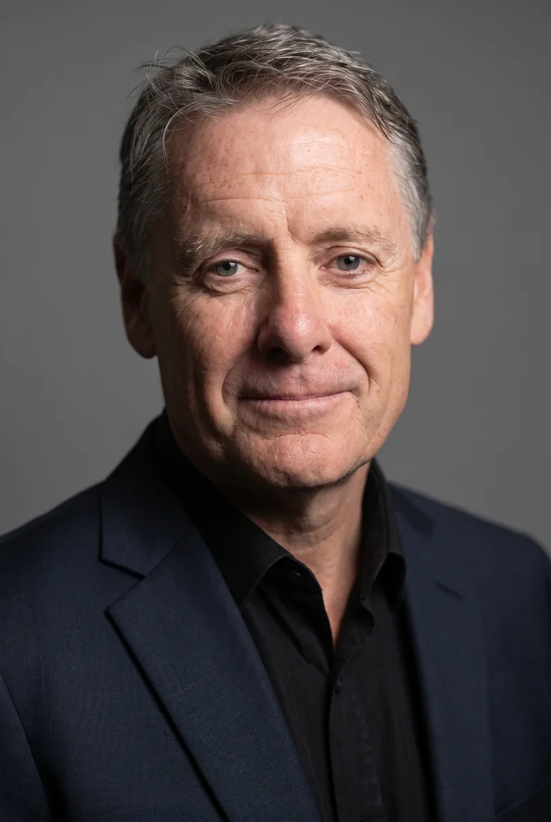 AI-generated portrait of Tony Hughes, keynote speaker