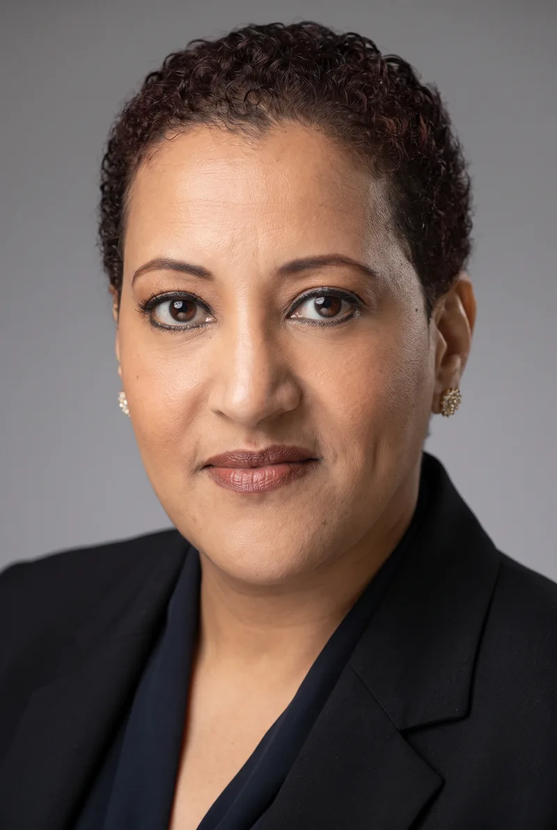 AI-generated portrait of Tsedal Neeley, keynote speaker