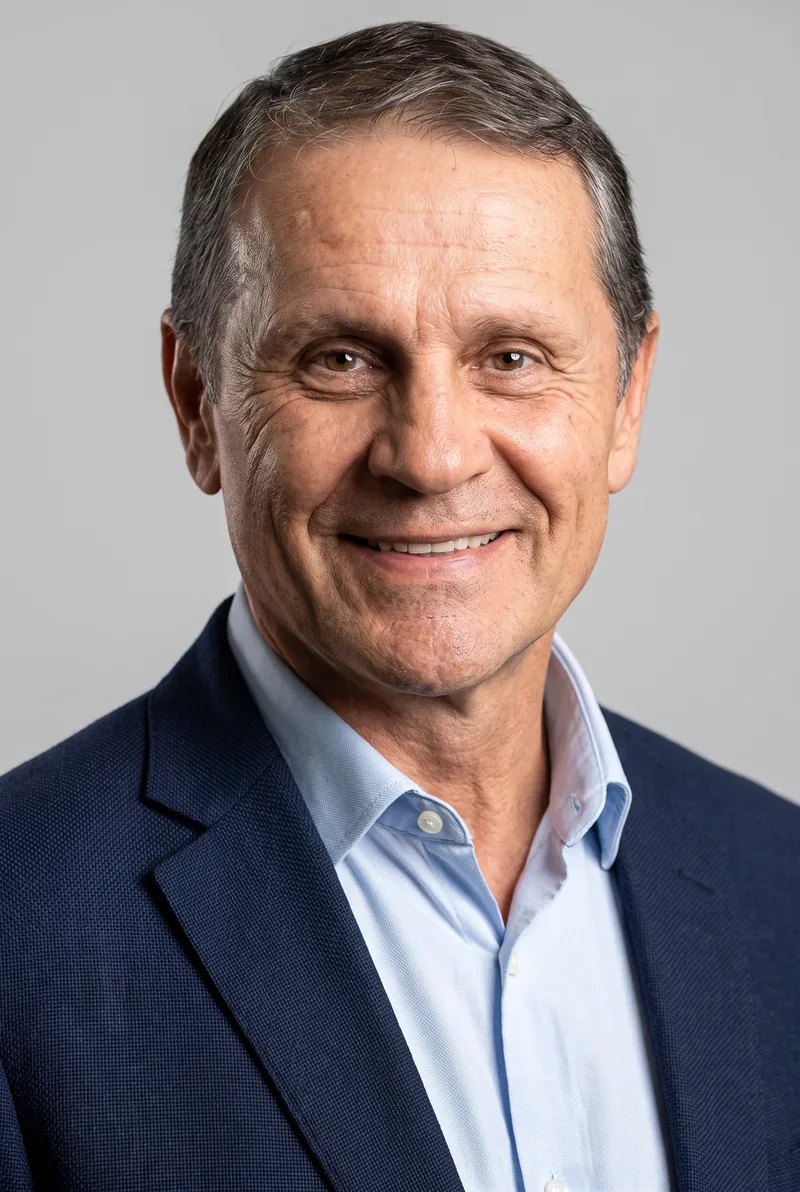 AI-generated portrait of Wayne Pearce, keynote speaker