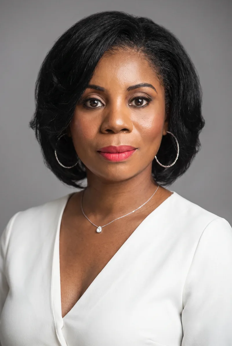 AI-generated portrait of Wema Hoover, keynote speaker