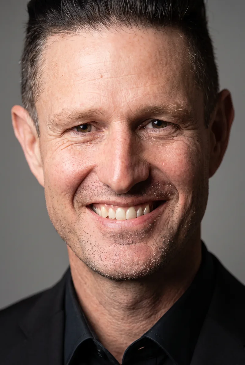 AI-generated portrait of Wil Anderson, keynote speaker
